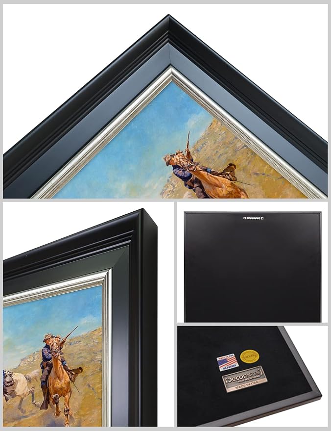 DECORARTS - My Bunkie by Charles Schreyvogel. Classical Style Solid Wood Framed, Giclee Prints Ready to Hang Framed Wall Art for Wall Decor. Total Size w/Frame: 21.25x15.25