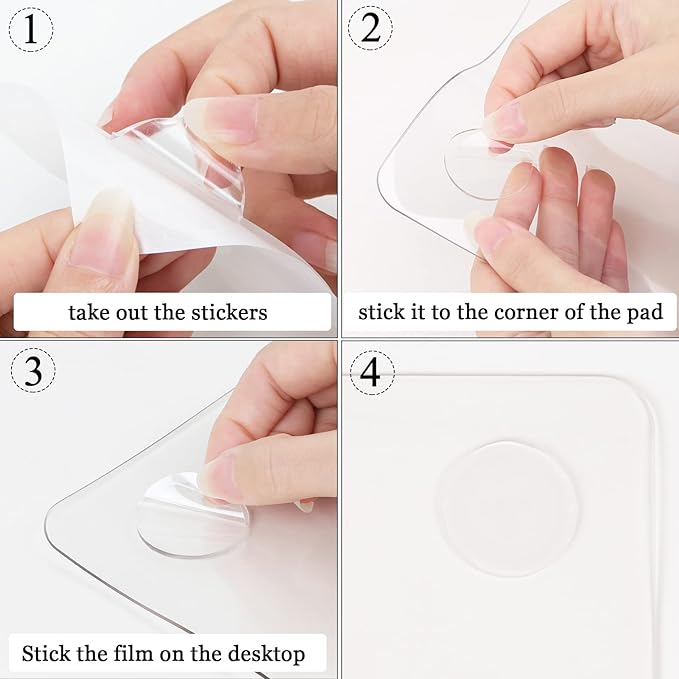 Oterri Clear Writing Desk Pad, 31.5’’x15.7” Heat Resistant Waterproof PVC Round Edge Durable Desk Protect Mat, Anti-Static Writing Mat Table Protector