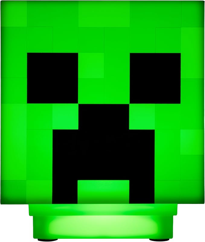Paladone Minecraft Creeper Desk Light with Official Creeper Sounds, Handheld Night Light for Kids Room or Gamer Décor - Licensed Minecraft Gifts