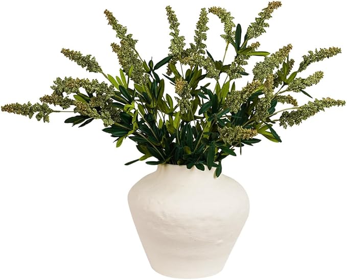 Melorca&Guilla Artificial Plants,6PCS 29" Green Faux Branches for Vase,Artificial Plants Faux Greenery Stems for Shop Garden Office Home Décor