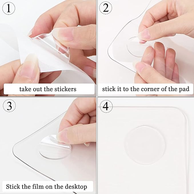 Oterri Clear Writing Desk Pad, 14’’x30” Heat Resistant Waterproof PVC Round Edge Durable Desk Protect Mat, Anti-Static Writing Mat Table Protector
