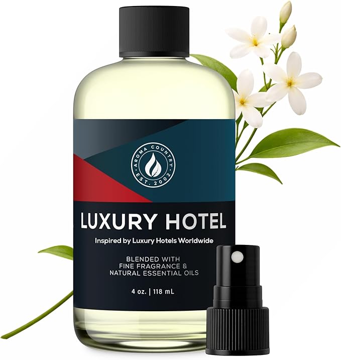 Aroma Country Ritzy Hotel Luxury Diffuser Oil Refill (4 Fl Oz) | Hotel-Inspired • Long-Lasting Home Fragrance • for Aromatherapy, Reed Diffusers, Diffuser Machines & Room Sprays