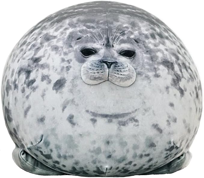 YESGIRL 16 inch Cute Seal Plush Pillow: Soft Stuffed Animal Toy,Chubby Blob Seal Plushie for Boys Girls, Room Decor Hugging Pillow for Bed and Sofa Chair, Kids Gifts for Birthday,Valentine,Christmas