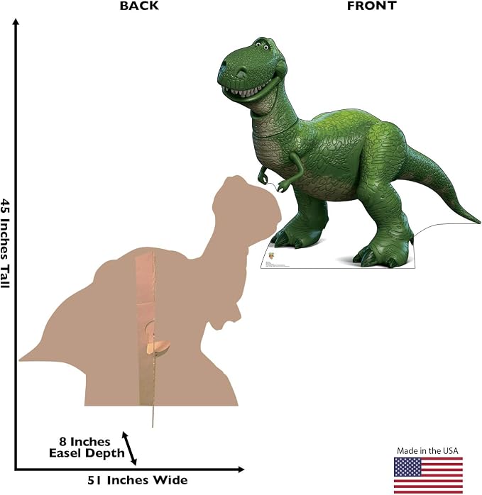 Cardboard People Rex Life Size Cardboard Cutout Standup - Disney Pixar Toy Story 4 (2019 Film) 4