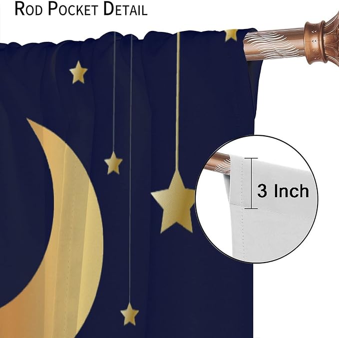 YCness Rustic Animal Curtains, Wild Forest Animal Bear Fox Deer Kids Window Treatments for Living Room Bedroom, Farmhouse Woodland Blackout Drapes 2 Panel Sets, 42x63 Inch, Style-6