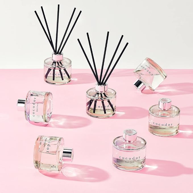 COCODOR Signature Reed Diffuser Set/Garden Lavender / 6.7oz /2 Pack/Home Fragrance Diffuser, Oil Scent Diffuser for Bathroom Shelf Decor