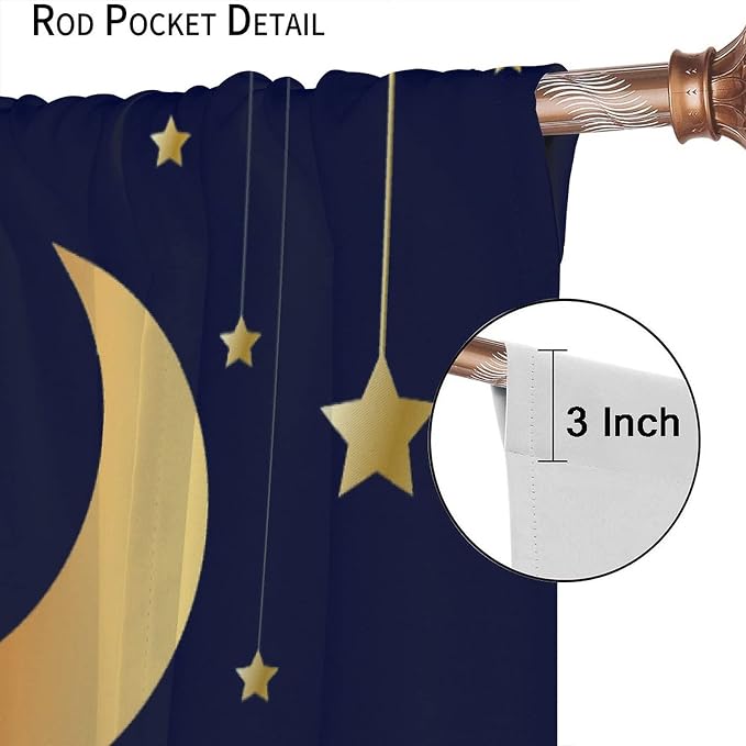 Rustic Animal Curtains, Wild Forest Animal Bear Fox Deer Kids Window Treatments for Living Room Bedroom, Farmhouse Woodland Blackout Drapes 2 Panel Sets, 55x63 Inch