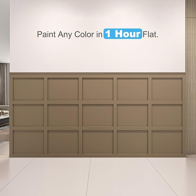 Art3d Precut Board and Batten Wainscoting Panel Kit Covers 10Ft. - Paintable Molding Trim Slat with Edge Strip, Ready to Assemble Accent Wall Decor for Living Room Dining Room Hallway, White