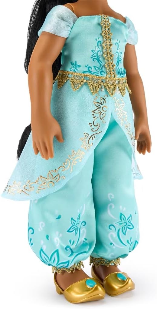 Disney Store Official Jasmine Once Upon a Story Doll - Disney Princess Toys Featuring Reflective Eyes with 3D Pupil and Iris, Detailed Costume, Hair Comb & Shoes - Comes in Display Box - 16 Inches