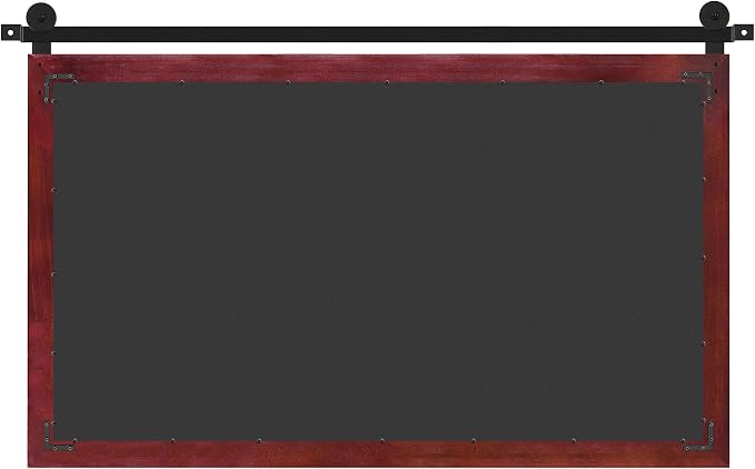 COGOOD Farmhouse Bathroom Mirror - 45 x 30 Rustic Wood Framed Wall Barn Door Mirror for Entryway, Living Room, Entryway Wall Decor (Espresso)