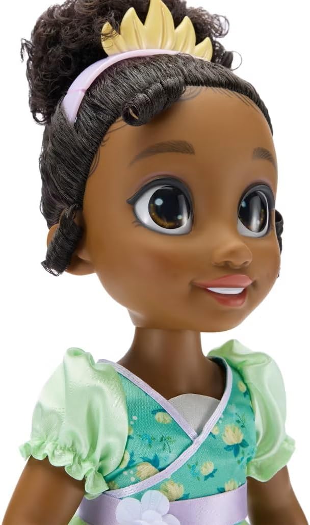 Disney Store Official Tiana Once Upon a Story Doll - Disney Princess Toys Featuring Reflective Eyes with 3D Pupil and Iris, Detailed Costume, Hair Comb & Shoes - Comes in Display Box - 16 Inches