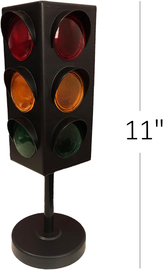 ArtCreativity Small Traffic Light Table Lamp for Kids, (Pack of 1), Bedside Lamp with Color Changing LEDs, Cool Nightlight for Girls and Boys, Decorative for Living Room, Bedroom, or Playroom