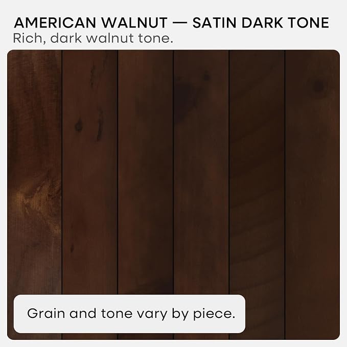 Homeforia 48 inch Walnut Floating Shelf, High End Solid Real Wood Large 48inch Floating Shelves for Wall, Dark Brown 48 inches Long Floating Shelves, Heavy Duty Bracket, 48 X 6.5 X 1.75 inch, Set of 2