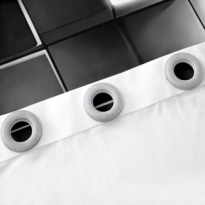 Feelyou Grey and Black Darkening Drapes (2 Panels, 52 x 96 Inch) Light Geometric Curtains for Bedroom Living Room Girls Decor Blackout Curtains Modern Style Window Treatments