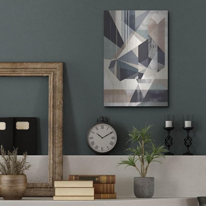 'Geometric 4' by Petals Prints Design, Metal Wall Art, 12"x16"