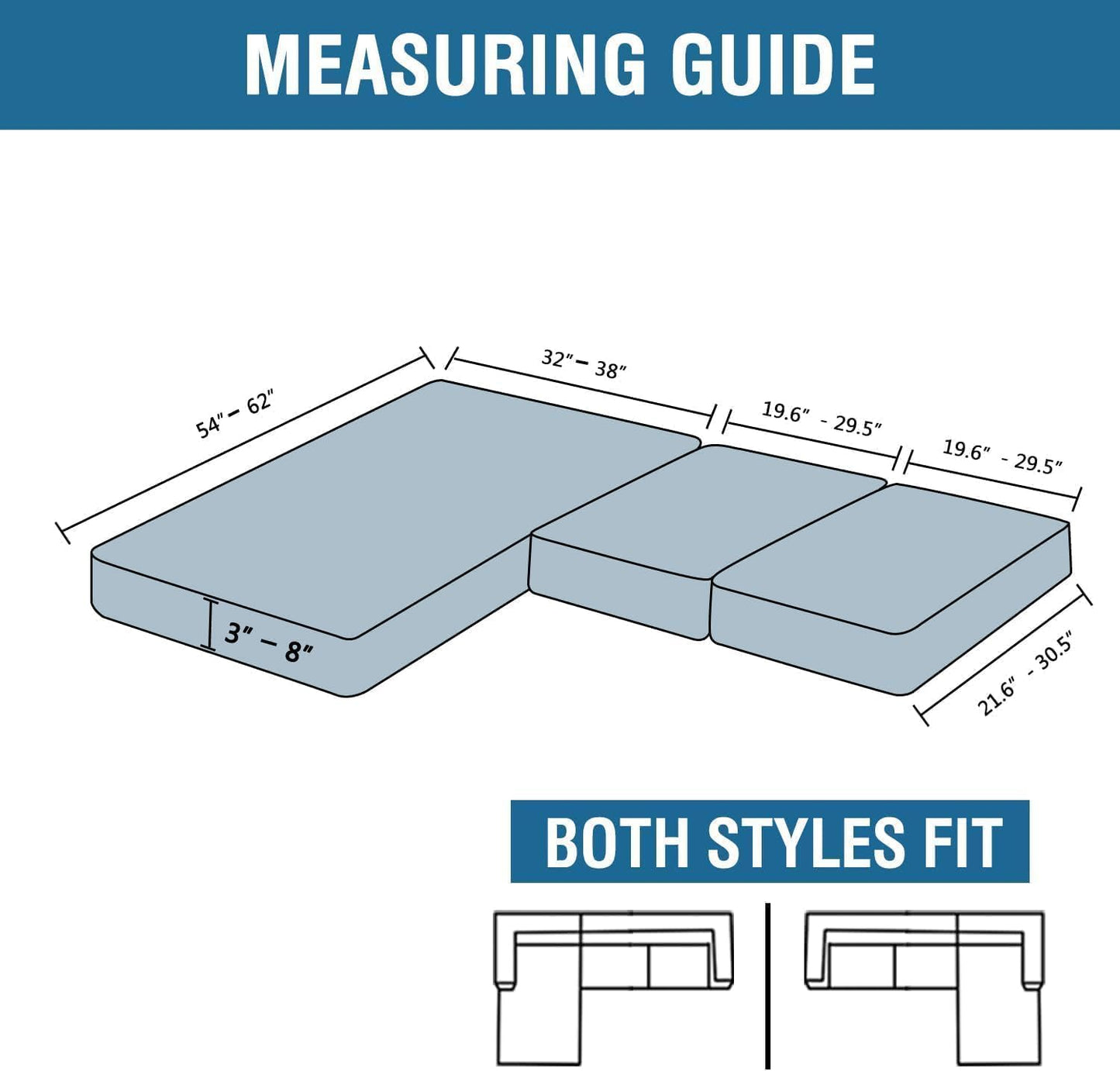 H.VERSAILTEX Velvet Stretch Sectional Couch Covers 3 Pieces Sofa Seat Cushion Covers L Shape Separate Couch Cover for Both Left/Right Sectional Couch (Large Sofa 2 Seater + 1 Chaise, Mocha)