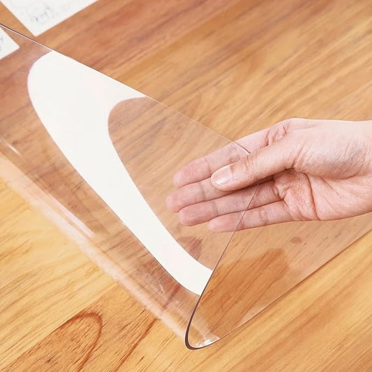 30"X48"Crystal PVC Table Cover Protector, Waterproof PVC Tablecloth, 1.5MM Thickened Rectangle Mat for Dinning, Desk, Coffee Table, Workbench, Dresser, TV-Stand, Counter