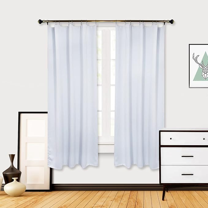 ENJOYBRIDAL Blackout Curtain Liner 50x80 Inch for 84 Inch Curtains, Thermal Insulated Drape Liner with 16 Rings, Room Darkening & Privacy Protection Curtain Liner