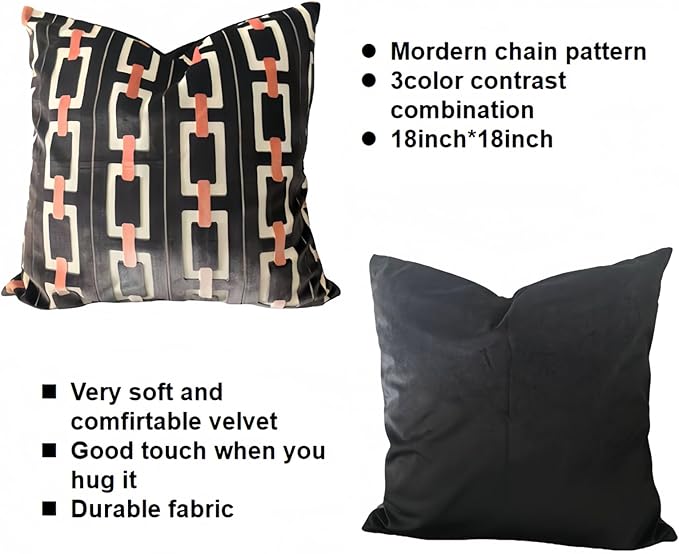 Living Room Decor Couch Throw Pillow Covers with Square 18 * 18 Set of 2 for Cozy Home Bed and Textured Velvet (Gray Coffee)