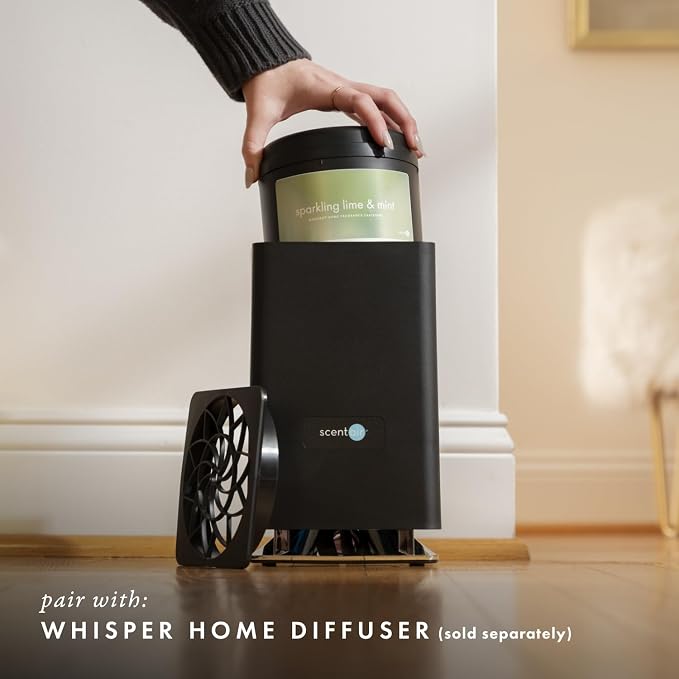 ScentAir Whisper Essential Monthly Plug-in Refill, Sparkling Lime & Mint | Fragrance Diffuser Cartridge Refill for Home and Office