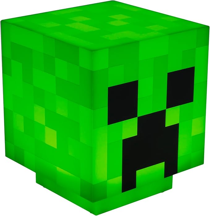 Paladone Minecraft Creeper Desk Light with Official Creeper Sounds, Handheld Night Light for Kids Room or Gamer Décor - Licensed Minecraft Gifts