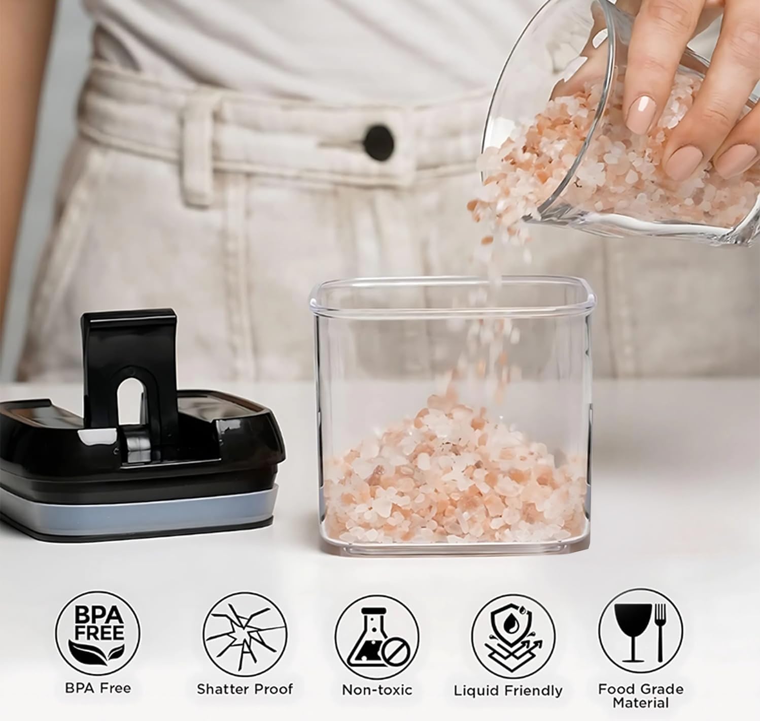 Shazo 6 PC Airtight Food Storage Containers - Thumbnail 3