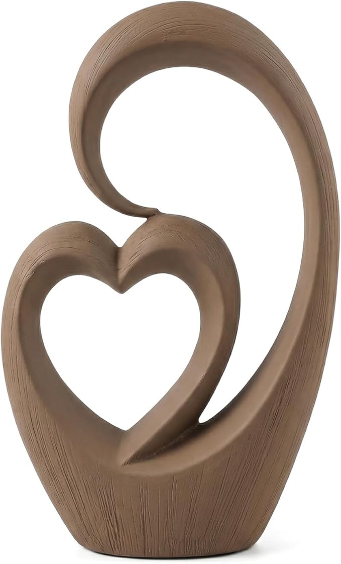 Ceramic Statue Home Decor Aesthetic Abstract Brushed Finish Sculpture Modern Decorative Statues for Living Room Bedroom Bookshelf Table Centerpiece Office