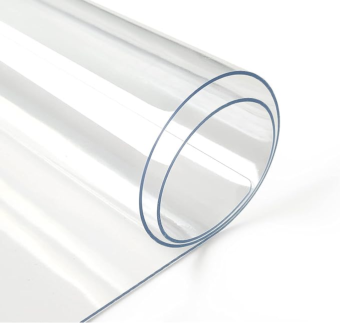 Deep Dream 1.5mm Clear Desk Cover Protector, 12×72 Inch Clear Desk Cover, Rectangular Vinyl Desk Pad, PVC Plastic Table Cover for Office, Dresser, Night Stand, Computer & Writing Desk Tabletop