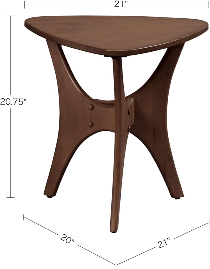INK+IVY Blaze Accent Tables - Wood Side Table - Pecan, Mid-Century Modern Style End Tables - 1 Piece Small Tables For Living Room