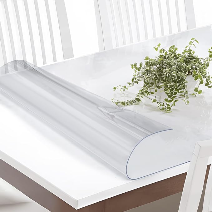 Vicwe Clear Table Cover Protector, 36x72 Inch Table Cover, 1.5 mm Thick Clear Table Protector, Waterproof Desktop Protector for Writing Desk, Dining Room Table