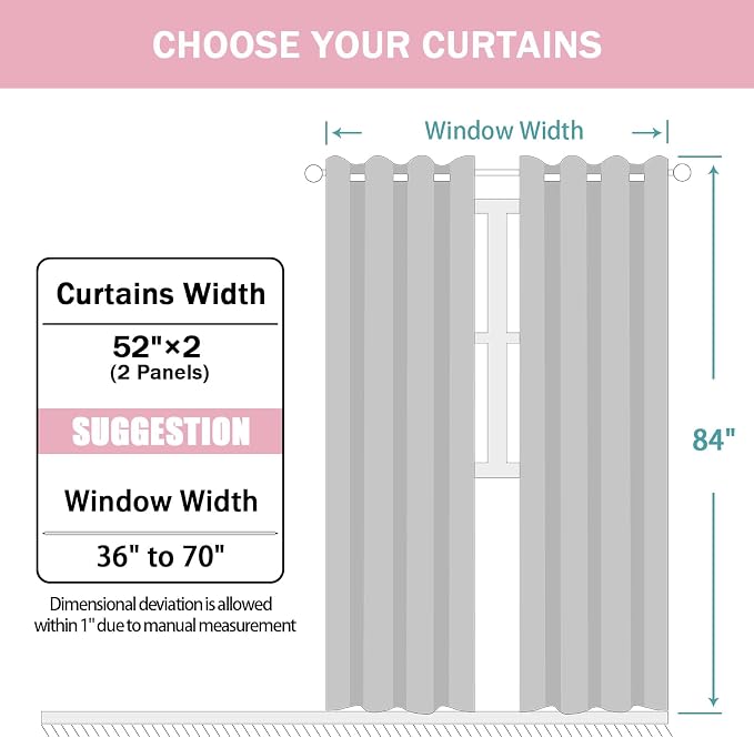Unicorn Curtains for Girls Bedroom Decor, Glow in The Dark Pastel Princess Pink and Purple Colorful Star Room for Teen or Toddler Babys Kids Kawaii Rainbow Window Cute Classroom 2 Panels