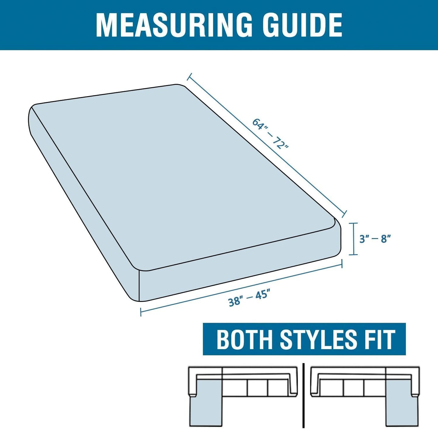 H.VERSAILTEX Super Stretch Individual Chaise Cover Sectional Couch Covers for L Shaped Sofa Both Left/Right Featuring Thick Jacquard Textured Twill Fabric (1 Piece Chaise Cover Large, Macchiato)