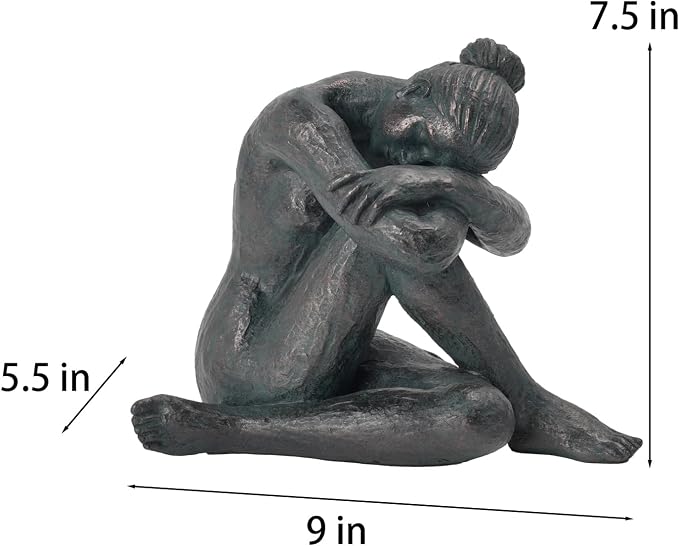 Guichifun Yoga Dancer Statue Home Decoration - Resin Sculpture Modern Creative Home Ballet Dancers Handicrafts Art Ware Shelf Decor Living Room Ornament Gifts 9 x 5.5 x 7.5 Inch