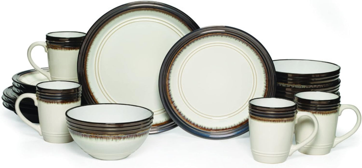 Gourmet Basics by Mikasa Bailey 16 Piece Dinnerware Set, Service for 4, Cream
