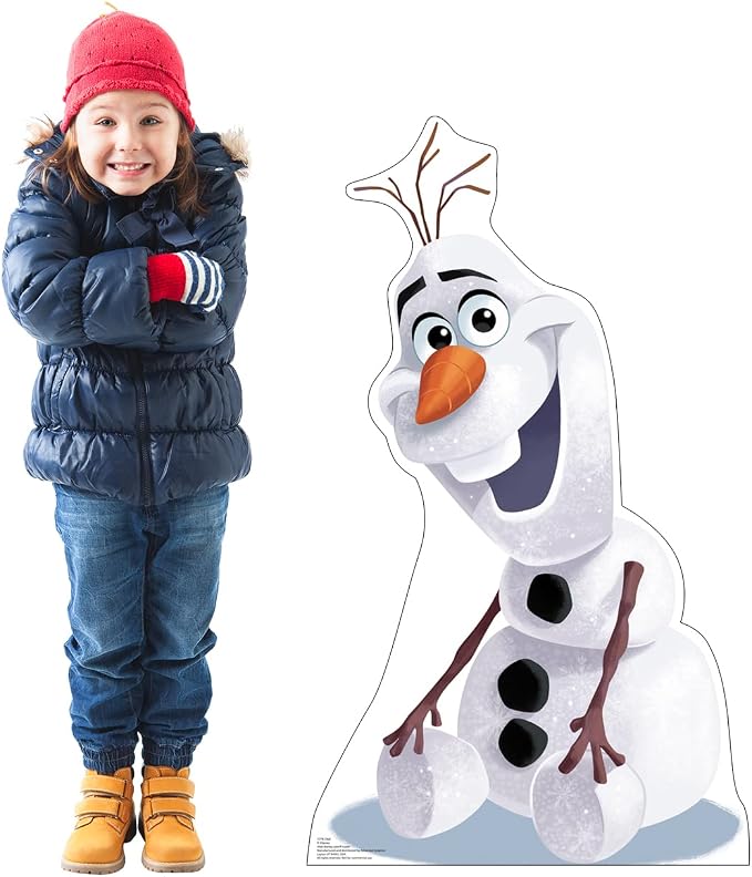 Cardboard People Olaf Santa Hat Cardboard Cutout Standup - Disney's Frozen