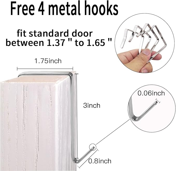 Clear Crystal 2 Pack 35 Pockets Large Hanging Shoe Organizer Over The Door Shoe Rack for Closet Door Storage Shoe Holder Hanger, 8Hooks, grey