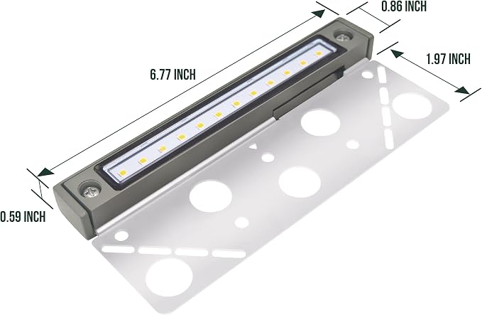 GKOLED 8Pack 6.8 Inch LED Low Voltage Hardscape Lighting, Outdoor Paver Lights, Retaining Wall Lights, Light Module Replaceable, Landscape Step Lights, Die-cast Aluminum Housing, 2700K Gray
