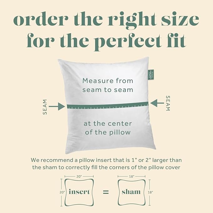 ComfyDown 14x16 Throw Pillow Insert, Down & Feather Fill, 100% Cotton Cover, Made in USA – Premium Soft Decorative Pillow Form Sham Stuffer for Bed, Sofa & Couch