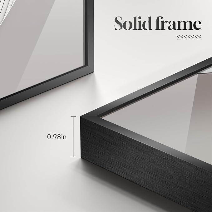 Large Framed Modern Luxury Wall Art for Living Room, 3 Piece Black White Gold Contemporary Art Prints Paintings Artwork for Walls, Big Size Wall Pictures for Hallway, Office Wall Decor 24x36 Inch