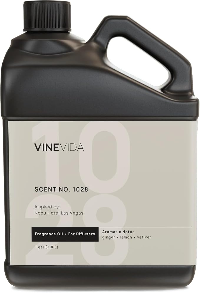 VINEVIDA Scent NO. 1028 Fragrance Oil for Cold Air Diffusers - 1 Gallon (8lbs) - Inspired by: Nobu Hotel Las Vegas Hotel Fragrance Diffuser Oil - Hotel Scents for Home - Diffuser Oil
