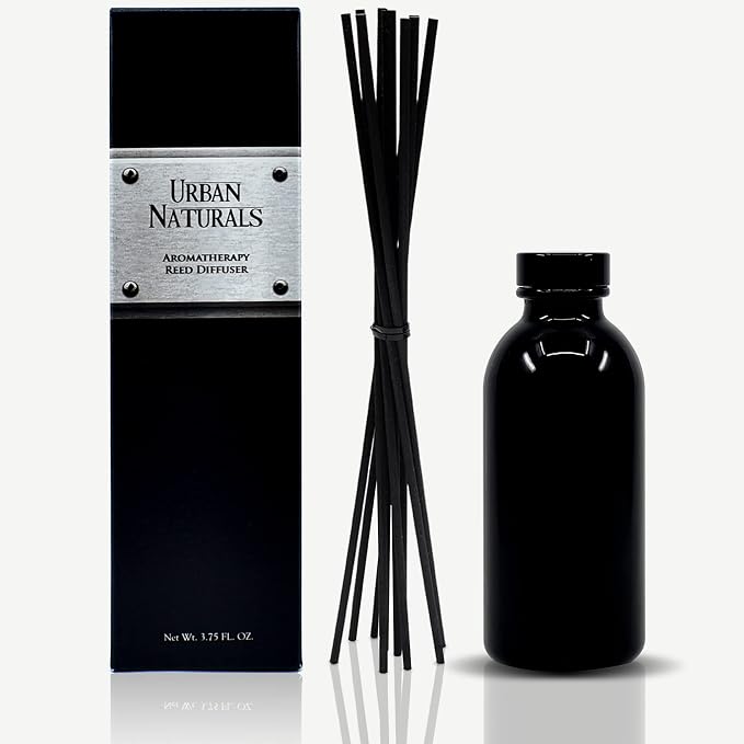Urban Naturals Reed Diffuser Set, Eucalyptus Sage - Bathroom Shelf Décor | Mint, Lime & Cedarwood Essential Oils, Soothing & Relaxing scent for Bathroom or Bedroom Made in the USA