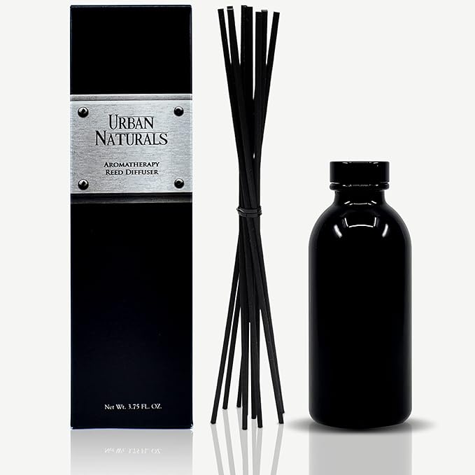 Urban Naturals Reed Diffuser Set, Rouge 54 - Bathroom Shelf Décor | Saffron, Jasmine, Amber and Woods, Aromatic Home Fragrance, Made in the USA