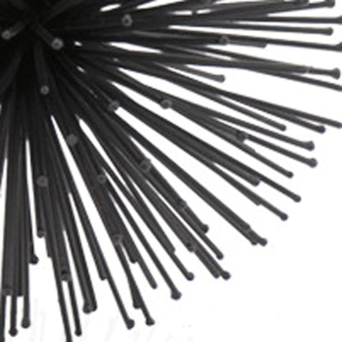 Modern Day Accents 5367 Erizo Urchin Small Black Sphere, 6" D