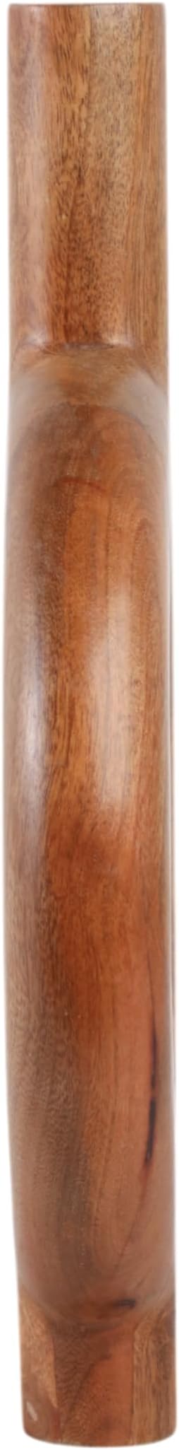 Mango Wood Decorative Vase – Table Decor Flower Holder, Living Room Tabletop Decor, Modern Donut Design Vase Accent for Circle Table Home Decor – 18", Brown