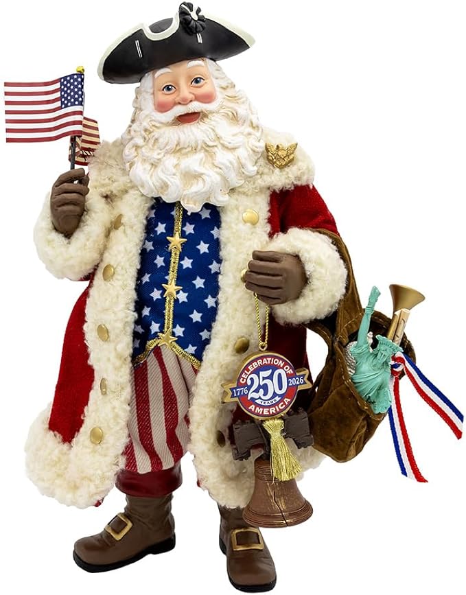 Kurt Adler 11 Inch Fabriché™ 250th Anniversary of America Musical Santa
