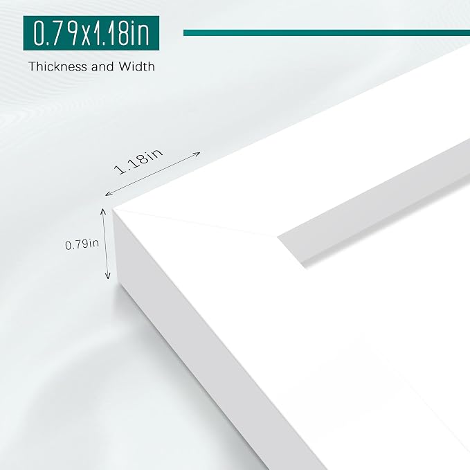 Picrit 22.375x34 Picture Frame 3 Pack, White Poster Frame, Display Poster 18 x 24 with Mat or 22.375 x 34 without Mat for Horizontal or Vertical Wall Mounting