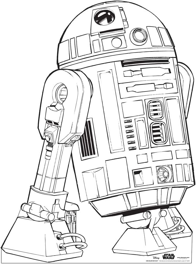 Cardboard People Color Me R2-D2 Life Size Cardboard Cutout Standup - Disney's Star Wars