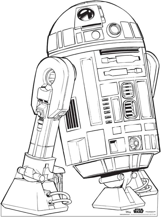 Cardboard People Color Me R2-D2 Life Size Cardboard Cutout Standup - Disney's Star Wars