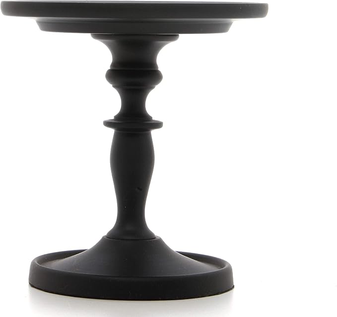 Hosley Black Pillar Holder 4.75 Inch High. Ideal Gift for Wedding Party Special Occasion or as a Candle Holder