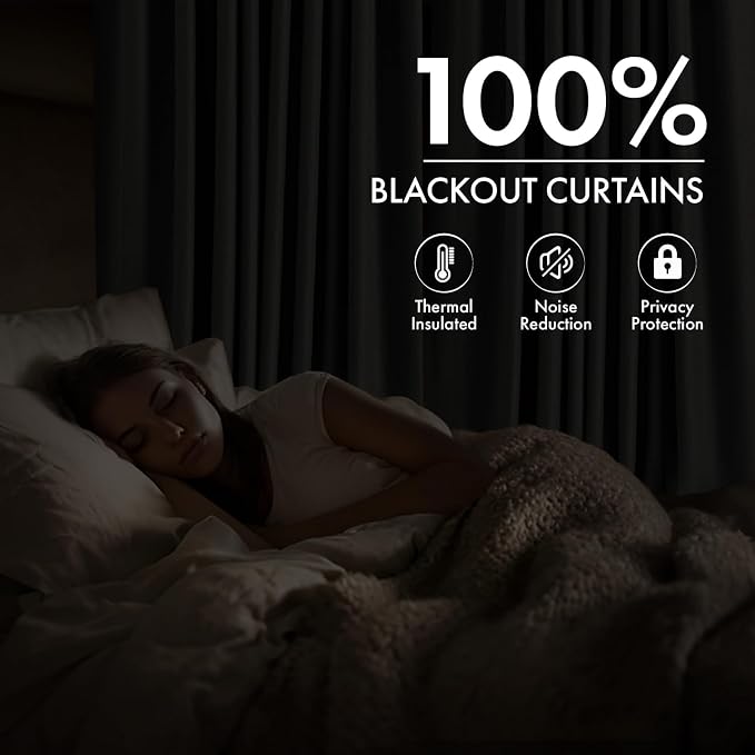 MIULEE 100% Blackout Linen Curtains for Bedroom 102 inches Long, Thermal Insulated Room Darkening Black Out Drapes for Living Room, Back Tab Rod Pocket, 2 Panels Set, 40 Wide x 102 Length, Cream